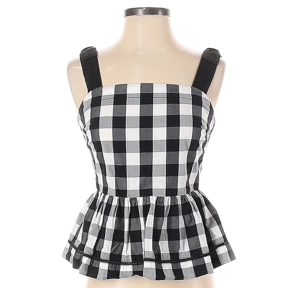 Kate Spade Broome Street gingham peplum tank top - Picture 2 of 12